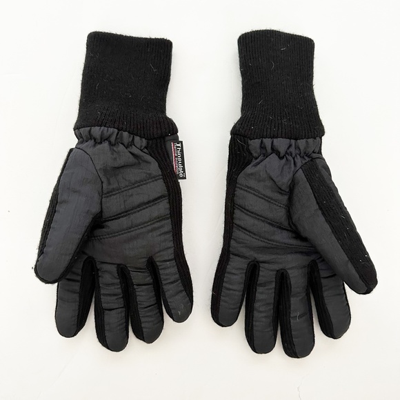 womens Thinsulate black Thermal Insulation GLOVES size M / L cold weather gear - Picture 2 of 8
